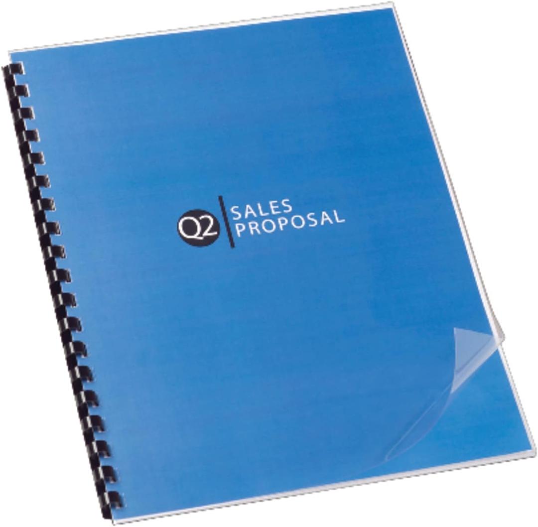 GBC 2000041 Clear View Presentation Binding System Cover, 11 x 8-1/2, Clear (Box of 100)