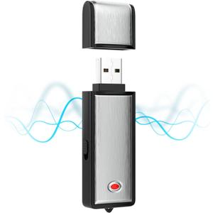 16G Voice Recorder, Digital Audio Recorder with 550 Hours Recording Capacity Noise Reduction USB Recording Device Rechargeable Voice Recorder for Lecture,Interview,Meeting Class