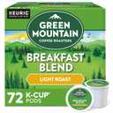 Green Mountain Coffee Roasters Breakfast Blend, Single-Serve Keurig K-Cup Pods, Light Roast Coffee Pods, 72 Count (EXP 01/25/28)