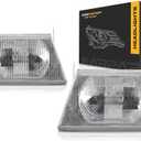 For Ford E-450 Super Duty 2003-2007 Headlight Assembly Driver and Passenger Side | Pair | Plastic | Replacement For FO2502153, FO2503153 | 6C2Z13008BA, 6C2Z13008AA