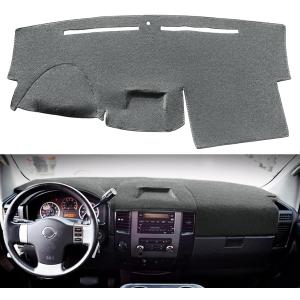 Dash Cover Mat Custom Fit for Nissan Armada 2004 2005 2006 2007/ Titan 2004-2012 no Navigation,Dashboard Cover Cap Pad Carpet (Dark Gray) Y59
