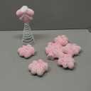 Gejoy 15.75 Inch Pastel Christmas Tree Topper Snowflake Candyland Pink Christmas Decorations Tree Topper Snowflake Decor for Xmas New Year Holiday Party Decor