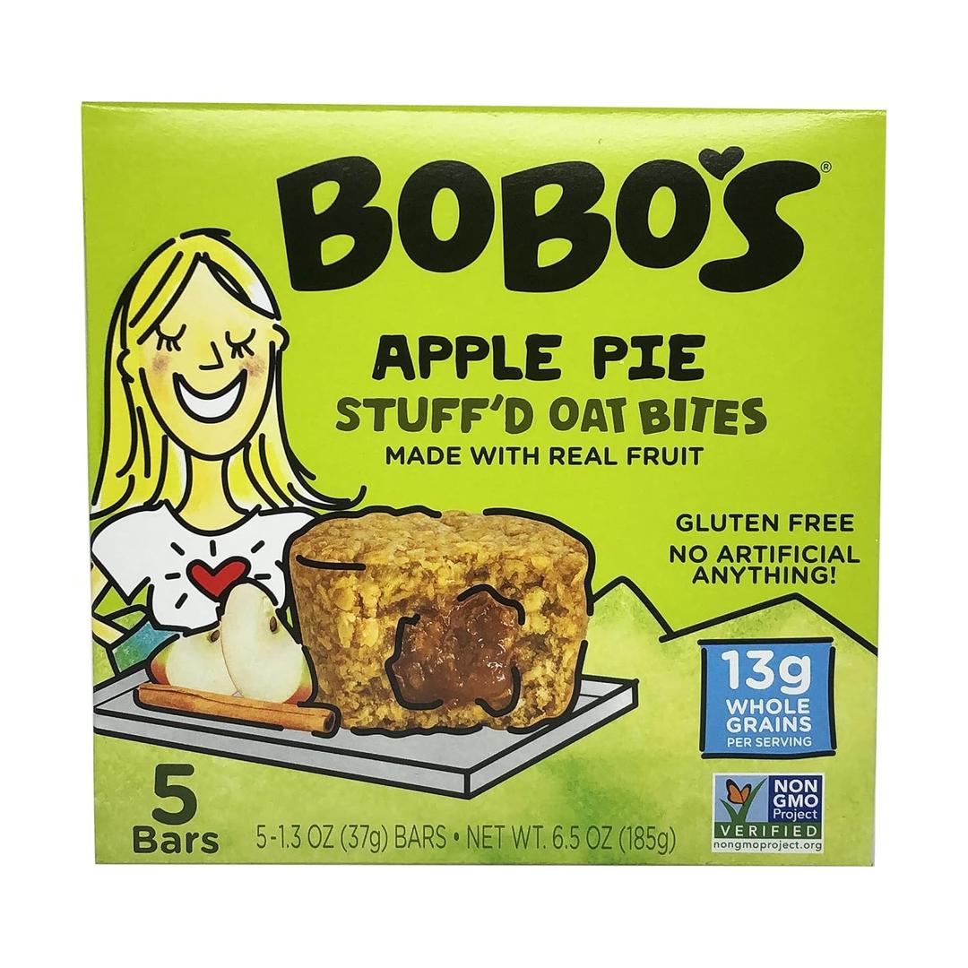Bobo's Oat Bites, Apple Pie Stuffed, 1.3 Ounce (5 Count Box) (EXP 07/10/26)
