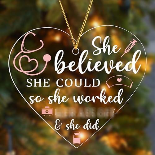 Nurse Gifts for Women Practitioner Gifts Nurse Ornament for School Graduation Gift Christmas Ornaments Birthday Gifts for Her