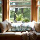 Winter Forest Body Pillow Cover 20x54,Christmas Body Pillow Case,Christmas Pillowcase,Winter Pillows Covers,Winter Gifts for Women,Watercolour Xmas Tree Forest Green Long Pillow Case (Color06)