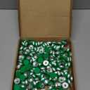 PATIKIL 20mm Flip Off Caps, 200 Pcs Flip Off Caps Flip Off Seals Flip Off Vial Seals Plastic Aluminum Caps Cover for Glass Vial, Green