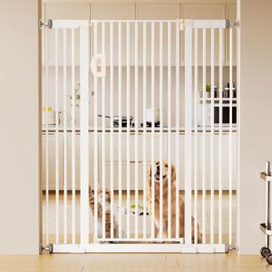 Fldofaves Extra Tall Pet Gate, 57" Cat Gate for Doorway, Pressure Mounted Auto Close Dog Gate, Ultra Narrow Bar Spacing No Drill Gate for Stairs, Doorways, Hallways, Fits 29.5"-43" Openings