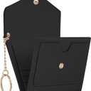 Gostwo Womens Wallet RFID Blocking Small Wallets Woman Credit Card Holder Trifold Ladies Wallets with Coins Zipper Pocket (Black)