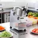 VEVOR Commercial Food Processor 550W Electric Vegetable Slicer 6 Blades
2 Feeding Holes, 1600 RPM Stainless Steel Vegetable Processor, Interchangeable Blade, 3mm/4mm/7mm Shred and 2mm/4mm Slice