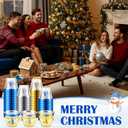 90 Pcs Disposable Christmas Cups 9 oz Hard Plastic Drinking Cups Christmas Tree Clear Wine Glasses Xmas Tree Tumblers for Holiday Coffee Drinking Hot Cold Party Supplies (Gold,Silver,Blue)