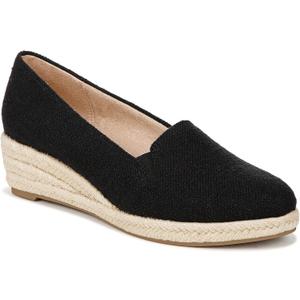 Lifestride Women's Kamilla Wedge Espadrilles (9, Black Linen)