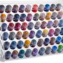 Plydolex Paint Rack for Wall - Suitable for Warhammer 40K, DnD, Pathfinder and Other Miniatures and Figurines - 60 Holes for Citadel Paint Bottles - Acrylic Organizer for Wall and Desk