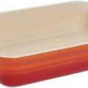 Le Creuset Stoneware 7 by 5-Inch Rectangular Dish, Flame