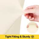 Smiry Spandex Tablecloth, Elastic Fitted Stretch Tablecloth for 6FT Rectangle Tables, Waterproof Washable Table Cover Skirt for Outdoor, Wedding, Banquet & Parties (Beige, 72Lx30Wx30H Inch)