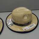 Joywant Womens Straw Fedora Beach Sun Hat, Packable Wide Brim Panama Hat for Women UV UPF50+ Summer Hat (Beige)