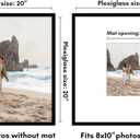 Americanflat 20x20 Picture Frame with Polished Plexiglass - Use as 8x10 Frame with Mat or Display 20x20 Photo Without Mat - Streamline Collection - Thin Border Square Frames for Wall Display - Black
