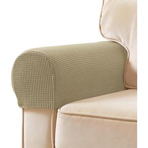 SUBRTEX Stretch Couch Arm Covers Set of 2, Non-Slip Sofa Armrest Slipcovers