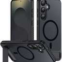 hitfine Magnetic for Samsung Galaxy S25 Plus Case,[Compatible with MagSafe][Built-in Invisible Kickstand] [Military Grade Shockproof]Slim Translucent Matte Phone Case for Samsung Galaxy S25 Plus 6.7"