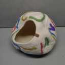 MEOWFIA Cat Cave  Premium Felt Cat Bed for Indoor Cats, Handmade 100% Merino Wool, Cat (Medium, Ivory Rainbow)