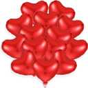 Civaner 50 Pcs Heart Shaped Balloons 10 Inch Foil Balloons Heart Party Decorations for Mother's Day Baby Shower Wedding Engagement Anniversary Special Night Party Supplies(Red)