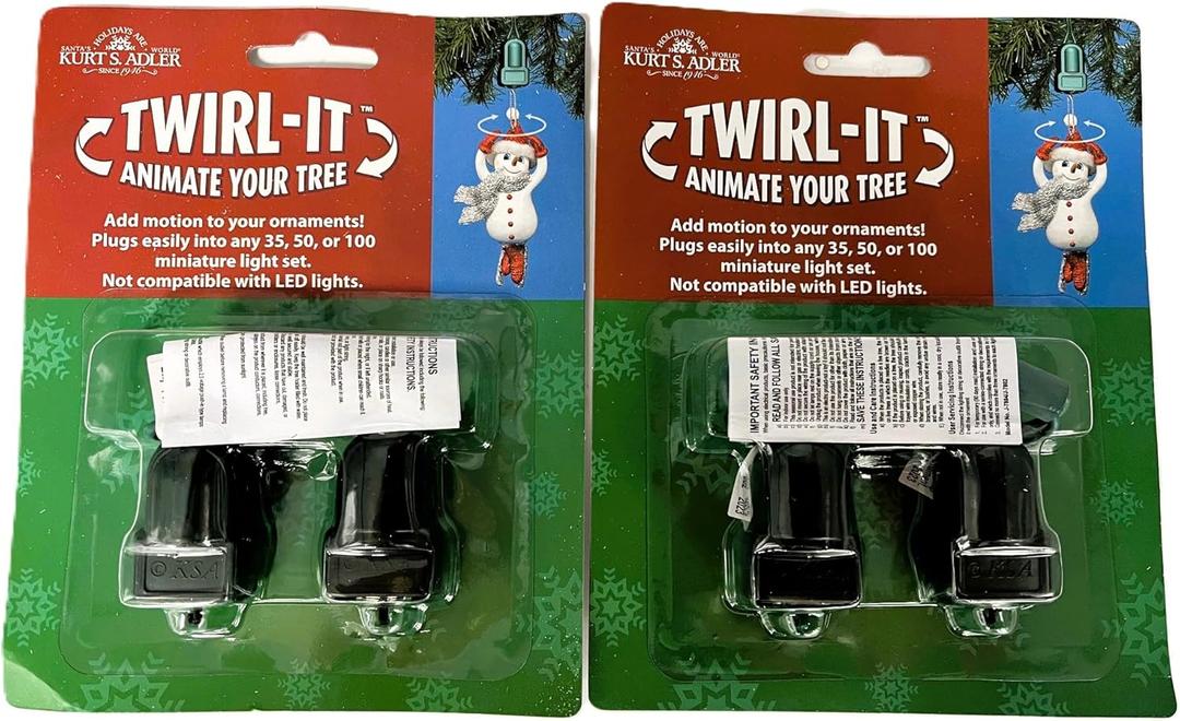Kurt Adler Twirl-It Motor Pigtails, Set of 4
