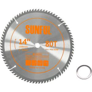 14 Inch Miter/Table Saw Blades 80T with 1 Inch Arbor Circular Saw Blade for Cutting Wood (14")
