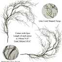 74.8inch Long Malleable Black Halloween Tree Weeping Branches Twigs Greenery Garland Hanging Moss Faux Ghost Grape Vine for Haunted Forest Outdoor Mantel Fireplace Porch Arch Stairway Yules Decor (2)