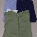 Baby Sleep Sack 6-12 Months, 100% Cotton Sleeping Sack for Newborn and Infant, 3 Pack Baby Wearable Blanket, 0.5 Tog Lightweight Double Zipper Sleep Bag Cyan (Medium)