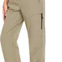 Women's Hiking Pants - UPF 50+ Water-Resistant, Breathable, Quick-Dry with 5 Pockets - Outdoor Trail, Travel, Khaki, M