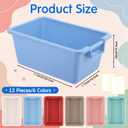 Thyle 12 Pieces Cubby Book Bins for Classroom, Handle, Morandi Color2