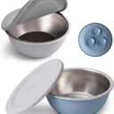 Moonkie Baby Bowls with Suction, Stainless Steel & Silicone Toddler Bowls with Lids, Seamless One-Piece Design Silicone Bowls for Babies 4 Months+, 13oz, BPA-Free, Lead-Free, Dishwasher Safe, 2 Pack
