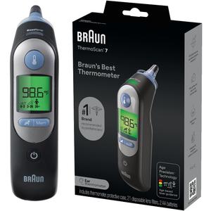 Braun ThermoScan 7 Digital Ear Thermometer, Age-Adjusted Fever Guidance, Baby and Infant Friendly, No. 1 Brand Recommended by Pediatricians, FSA and HSA Eligible (Black)