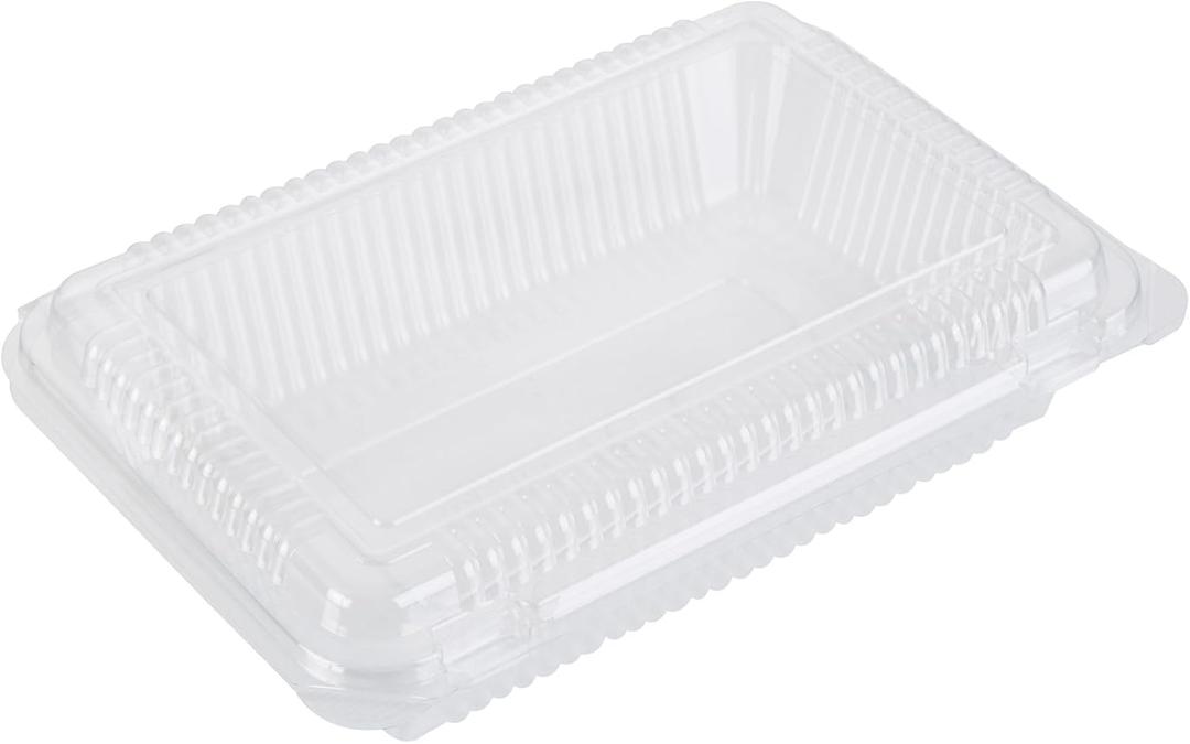 Restaurantware-Thermo Tek 7.5 x 5.24 x 1.7 Inch Food Containers, 100 Rectangle Clamshell Containers - Durable, Heavy-Duty, Clear Plastic Clamshell Containers, For Cafes And Restaurants