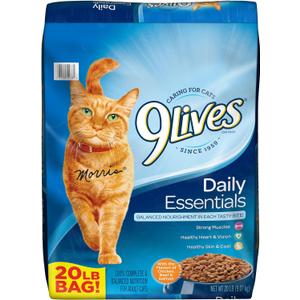 9Lives Daily Essentials Dry Cat Food, 20 Pound Bag