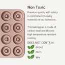 HAPPIELS 12 Well Donut Pan Nonstick, Non Toxic PFOA & BPA Free Donuts Mold for Baking, Doughnut Tin for Oven, Doughnuts Pans and Molds Non Stick Nontoxic, Baking Tray Pans & Trays without Teflon