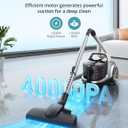 Aspiron Canister Vacuum, Upgraded 1600W Bagless Canister Vacuum Cleaner, Auto Cord Rewind, H13 HEPA Filter, 4Qt Large Capacity, 5 Tools for Hard Floors, Carpet, Pet, Upholstery, Tiles, Coral