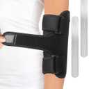 Elbow Brace with 2 Removable Metal Splint for Sleeping, Adjustable Cubital Tunnel Brace with Compression Sleeve for Tennis Elbow, Ulnar Nerve Brace Fit Women Men Relief for Arthritis, Tendonitis