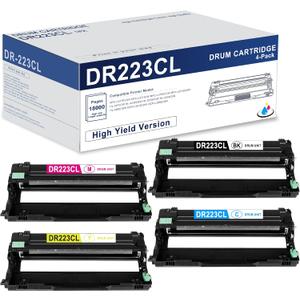 DR223CL Drum Unit Set Compatible DR-223CL Replacement for Brother DR223 DR-223CL MFC-L3770CDW HL-L3290CDW HL-L3270CDW Printer (Black, Cyan, Magenta, Yellow, 4 Pack)