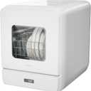 Hermitlux Countertop Dishwasher, 6 Wash Programs Slim Size Portable Dishwasher