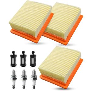 Air Fuel Filters Spark Plug Kit Fit for Stihl BR800 BR800C BR800X, Backpack Leaf Blower Air Replace 4283-141-0300 4283-141-0300A 4283-141-0300B 0000-350-3518 0000-350-6202, 3 PCS