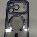 Glitter for iPhone 17 Pro Case with Eyecatching Integrated Lens Protection, [Sparkly Bling Back Panel] [Seamless Work with Magsafe] Cute Women Girly Magnetic Phone Case for iPhone 17 Pro 6.3", Blue