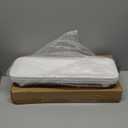 Oval Wooden Decorative Tray, Farmhouse Style, Beaded Serving Tray for Living Room, Coffee Table (White)