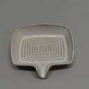 Soap Dishes, Ceramic Shower Soap Dish with Waterfall Design Bar Soap Holder Self Draining Soap Saver for Shower, Bathroom, Sink, Kitchen and Countertop, Beige White (Rectangular)