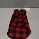 ASENKU Dog Sweater, Plaid Dog Fleece Vest, Soft Comfortable Pet Pajamas, Warm Winter Dog Shirt, Cold Weather Coat Jacket Pet Clothes for Small & Medium Dog Breeds, Red, M