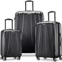 Samsonite Centric 2 Hardside Expandable Luggage with Spinner Wheels, Black, 3-Piece Set (20/24/28)