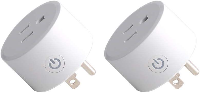 2pcs Zigbee Smart Plug Remote Control Outlet Adapter Switch Compatible with Alexa, Echo (4th gen) Echo Plus (2nd) Google Home, SmartThings Hub, eWeLink, Voice Pairing, Hub Required
