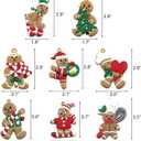 5 x Quacc 8 PCS Fun Christmas Gingerbread Man Ornaments for Xmas Tree Decoration, Soft Pliable Gingerbread People with String, Hanging Xmas Gingerbread Decorations for Holiday Party Gift