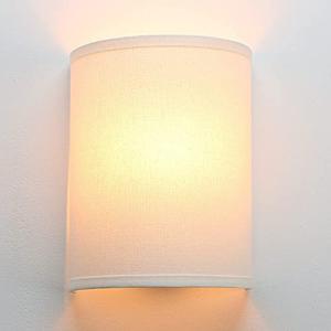 JIMUBEAM Wall Sconce Lighting White Fabric Decor, Industrial Vintage Night Light Wall Lamp Fixture with Cloth Lampshade for Bedroom Living Room Hallway Corridor