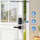 Veise KS02A Fingerprint Keyless Entry Door Lock, Auto Lock, Electronic Keypad Deadbolt for Front Door, Biometric, Anti-Peeping Password, Easy Install, Oil Rubbed Bronze