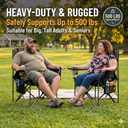FAIR WIND 2 Pack Padded Oversized Camping Chair Heavy Duty for Adult 500LBS, Twin Pack
